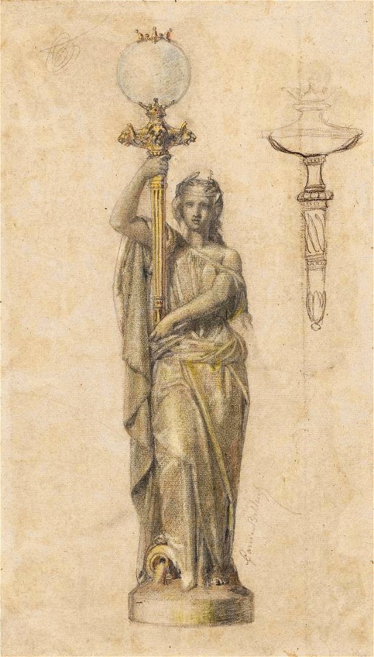 Carrier-Belleuse Design for a gaslight candelabra
