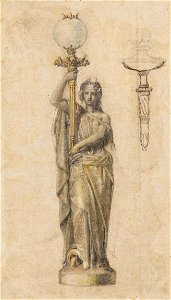 Carrier-Belleuse Design for a gaslight candelabra