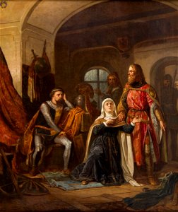 Feliks Sypniewski - Św. Jadwiga godzi Konrada Mazowieckiego z Henrykiem Brodatym Śląskim