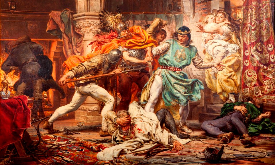 Jan Matejko - Śmierć króla Przemysła II (fragment)