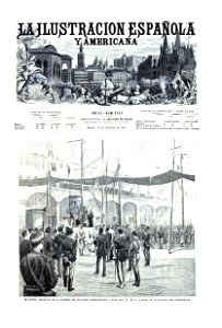 1876-09-22, La Ilustración Española y Americana, Madrid, Bendición de la bandera del batallón expedicionario á Cuba núm. 20, en el cuartel de la Montaña del Príncipe Pío