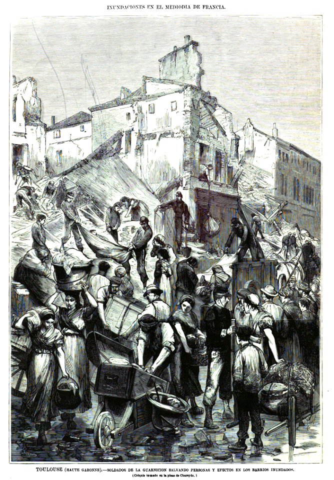 1875-07-15, La Ilustración Española y Americana, Inundaciones en el Mediodía de Francia
