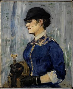 Manet, Édouard, Young Woman in a Round Hat. Free illustration for personal and commercial use.