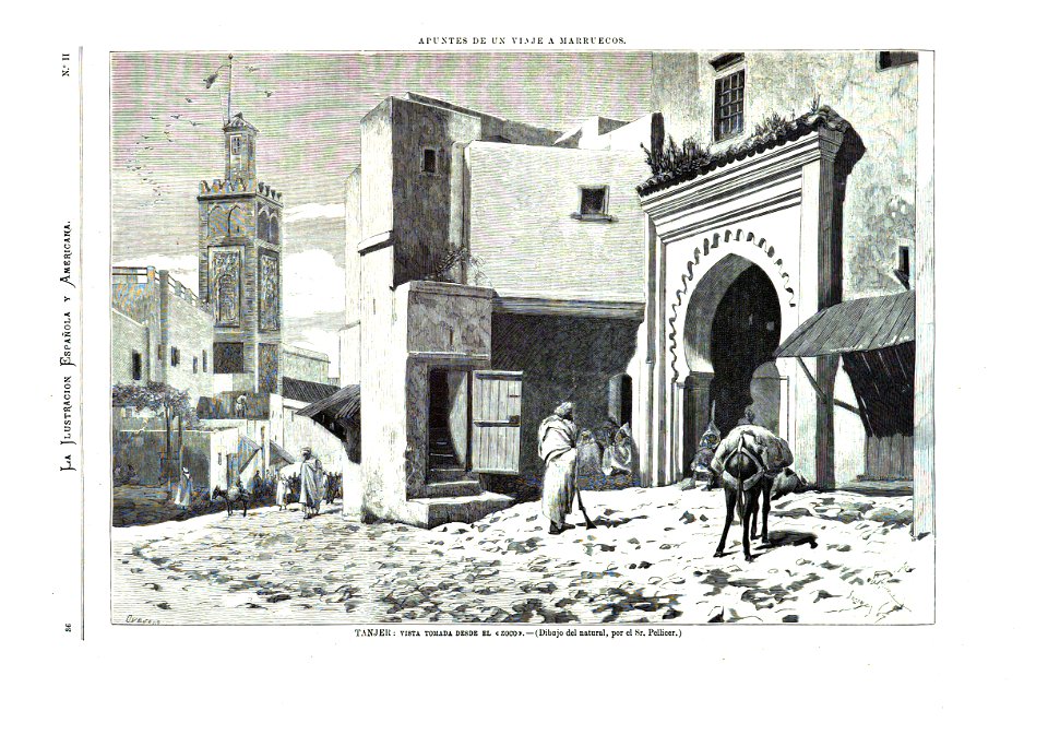 1877-01-15, La Ilustración Española y Americana, Tanjer, Vista tomada desde el zoco