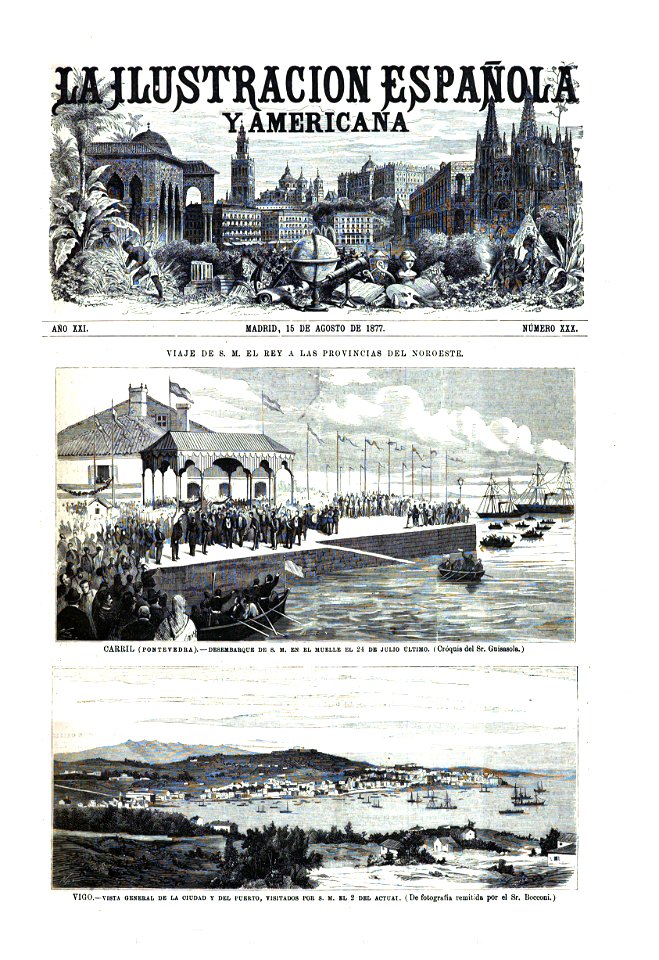 1877-08-15, La Ilustración Española y Americana, Viaje de S. M. el rey a las provincias del noroeste