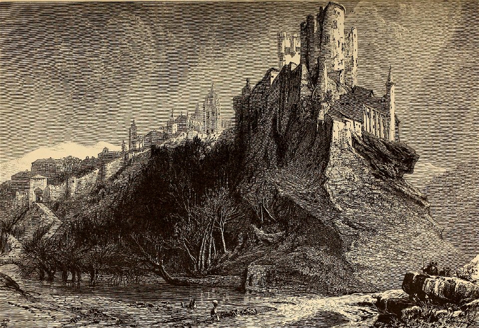 1878, Picturesque Europe, vol II, Segovia, North Spain (cropped)