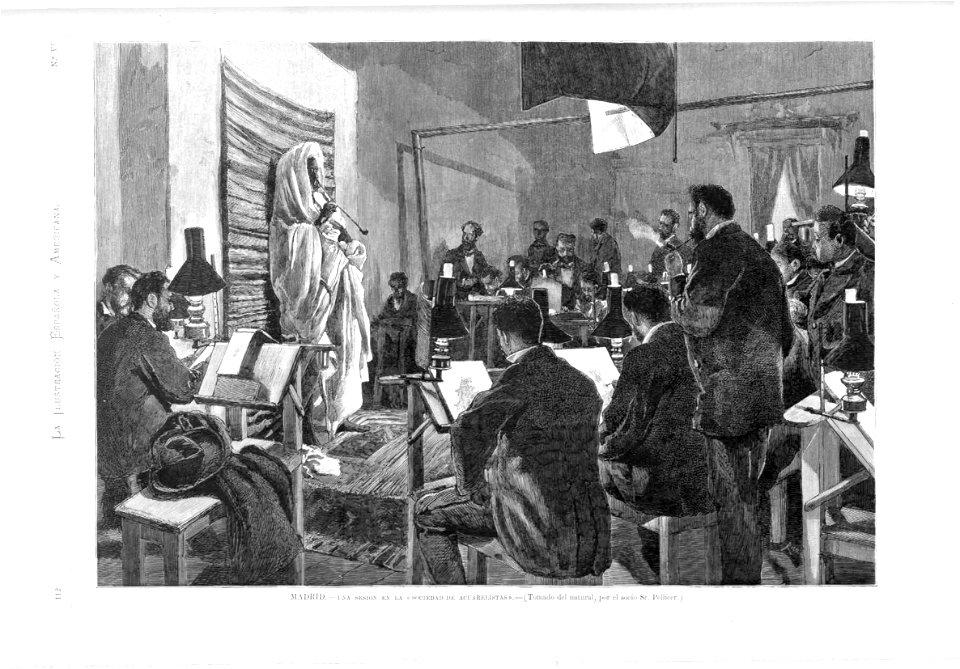 1878-02-15, La Ilustración Española y Americana, Madrid, Una sesión en la Sociedad de Acuarelistas, Pellicer