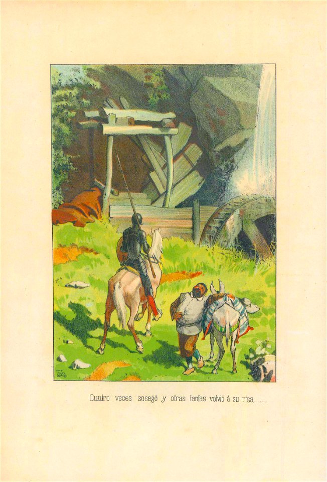 1879, El ingenioso hidalgo D. Quijote de la Mancha, Cuatro veces sosegó y otras tantas volvió a su risa, Mestres