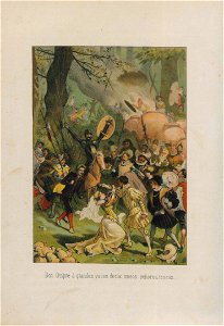 1879, El ingenioso hidalgo D. Quijote de la Mancha, Don Quijote á grandes voces decía- teneos señores, teneos, Mestres