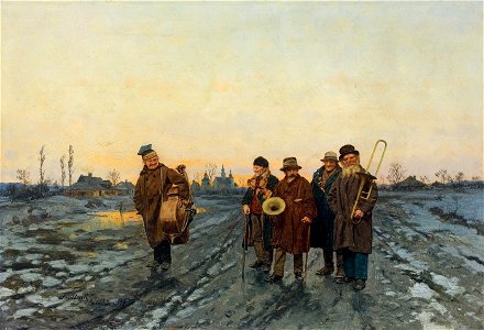 Franciszek Streitt - Wędrowni muzykanci 1879