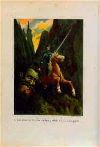 1879, El ingenioso hidalgo D. Quijote de la Mancha, ¿Y quien pensais que ha ganado este Reyno, y cortado la cabeza á este gigante, Mestres