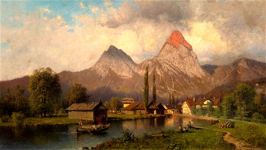 Aleksander Świeszewski - Pejzaż alpejski 1879