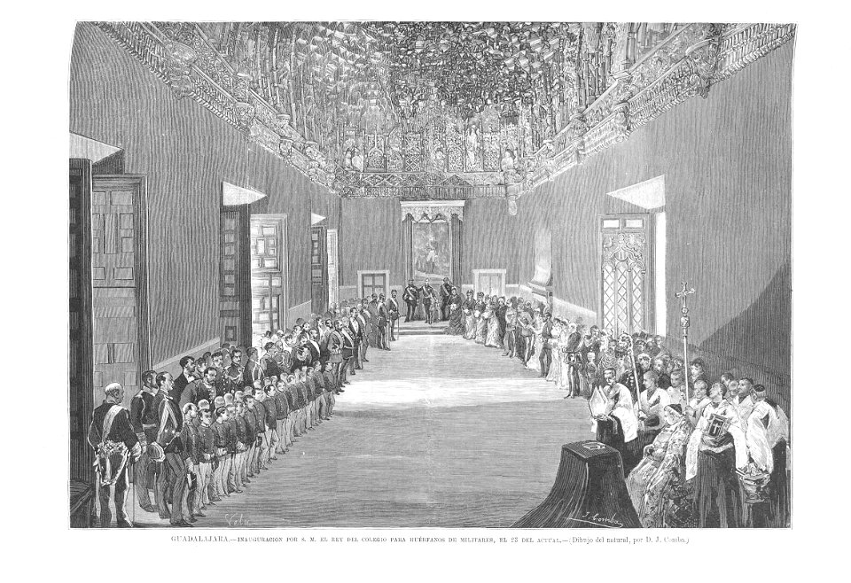 1879-03-30, La Ilustración Española y Americana, Guadalajara, Inauguración por el rey del colegio para húerfanos de militares, el 23 del actual, Comba
