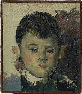 1880, Cézanne, Portrait of Paul, the Artist's Son. Free illustration for personal and commercial use.