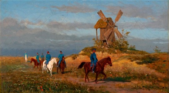 Łoś Cossacks before the windmill