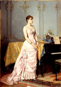 Rose Caron, by Auguste Toulmouche. Free illustration for personal and commercial use.