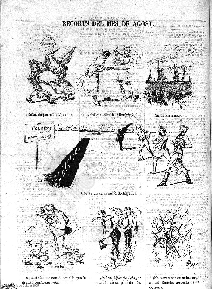 1880-09-05, La Campana de Gracia, Recorts del mes de agost