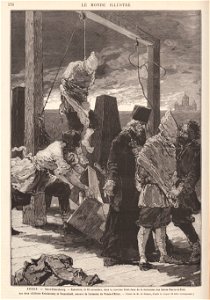 1880-12-18, Le Monde illustré, Russie, Saint-Pétersbourg, Exécution, le 16 de novembre, des deux nihilistes Kviatkovsky et Presniakoff