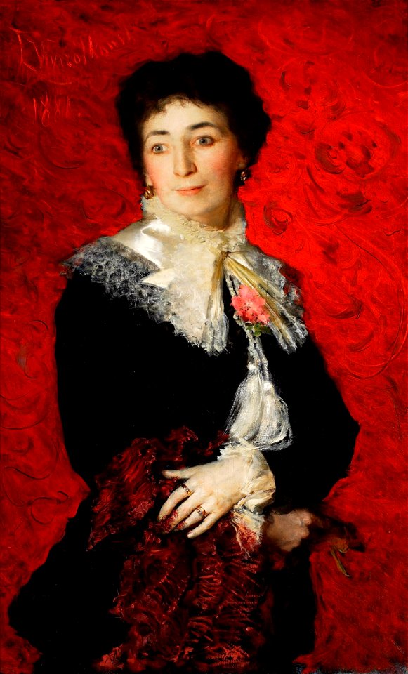 Wyczółkowski Portrait of a lady with a lace jabot
