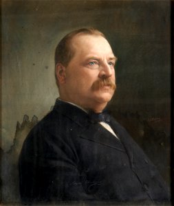 1882, Sarony, Napoleon, (Stephen) Grover Cleveland. Free illustration for personal and commercial use.