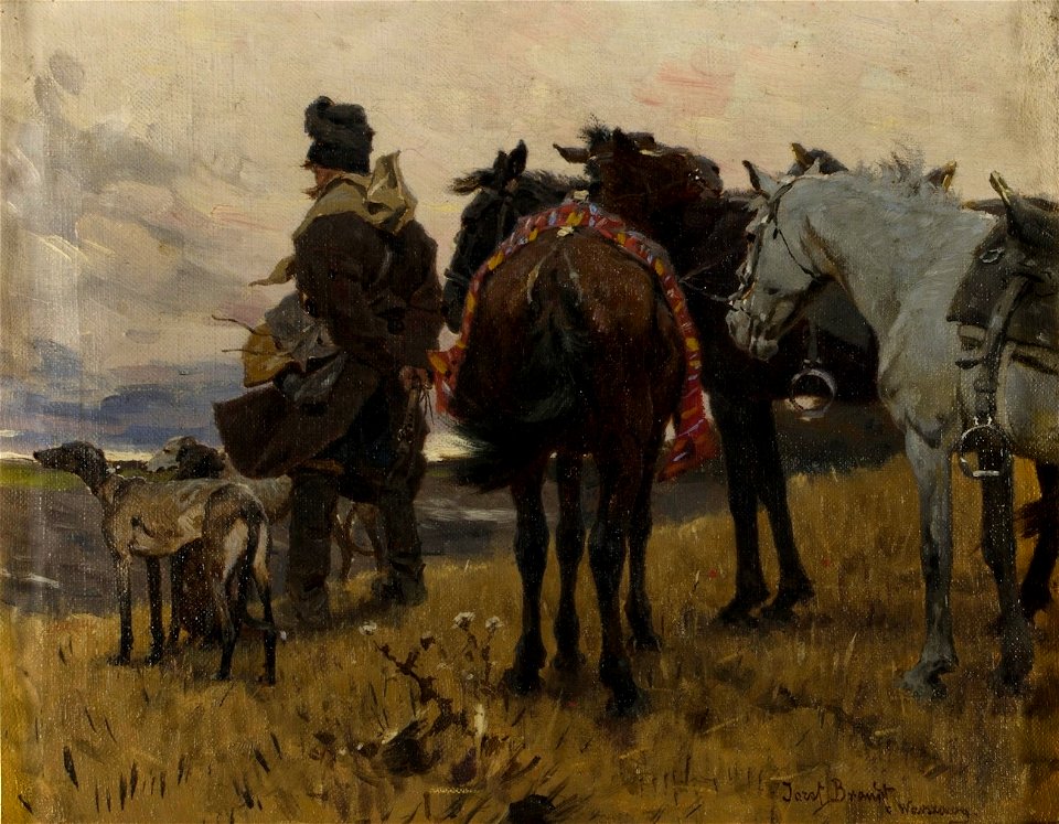 Józef Brandt - Odpoczynek w stepie
