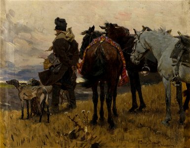 Józef Brandt - Odpoczynek w stepie