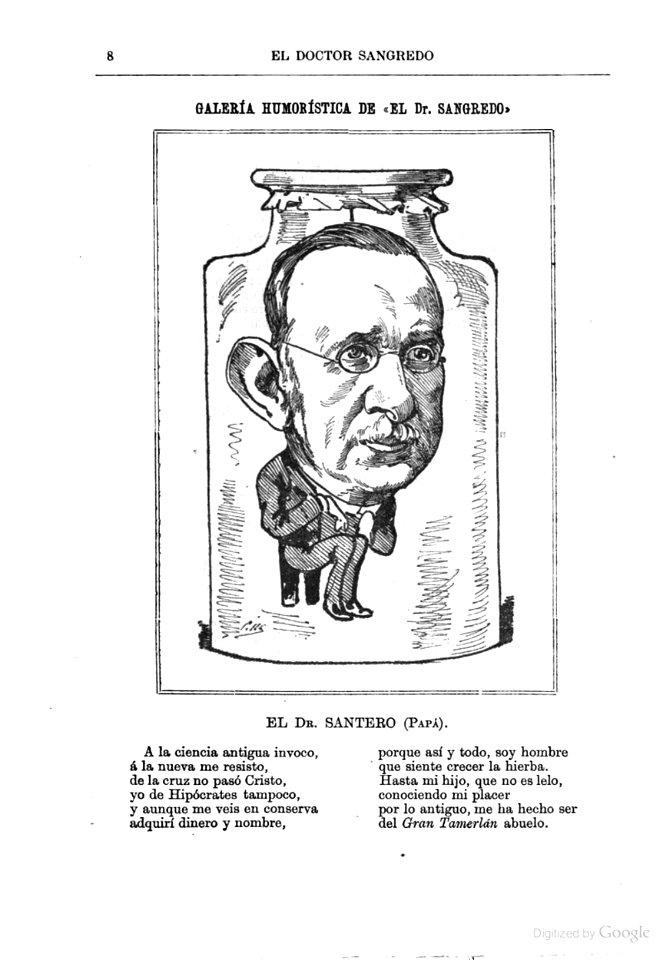 1883-11-01, El Dr. Sangredo, El Dr. Santero, Cilla
