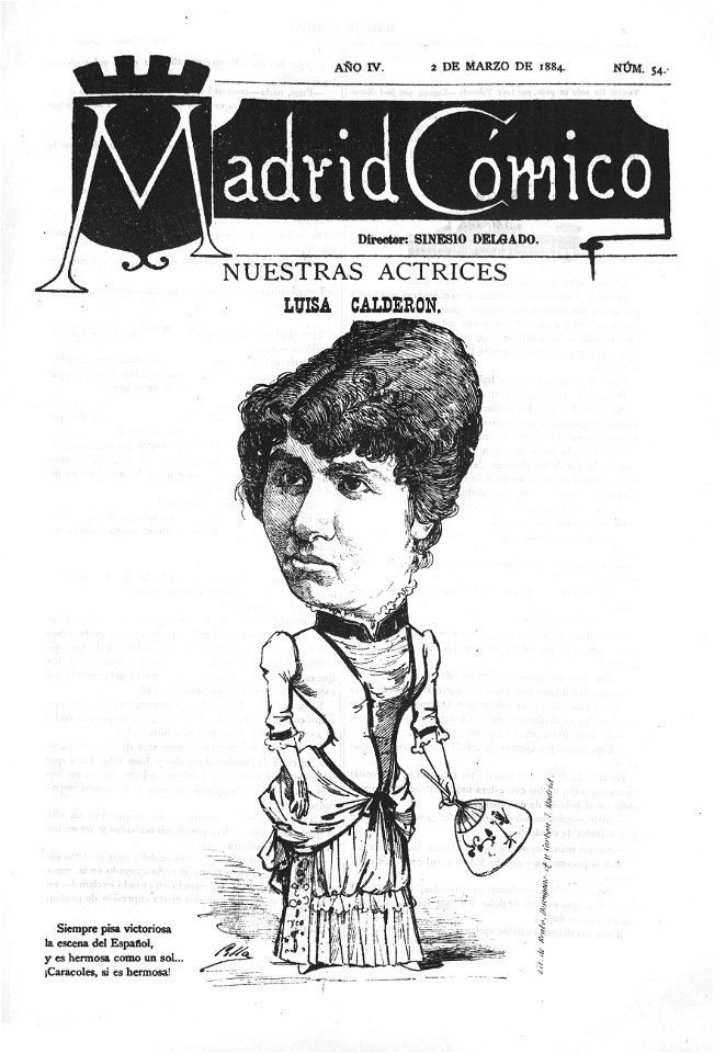 1884-03-02, Madrid Cómico, Luisa Calderón, Cilla