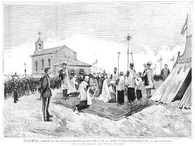 1884-09-22, La Ilustración Española y Americana, Bendición del nuevo cementerio del Este, Alcázar