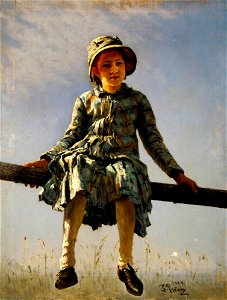 Ilya Repin - Dragonfly. Painter's daughter portrait - Google Art Project