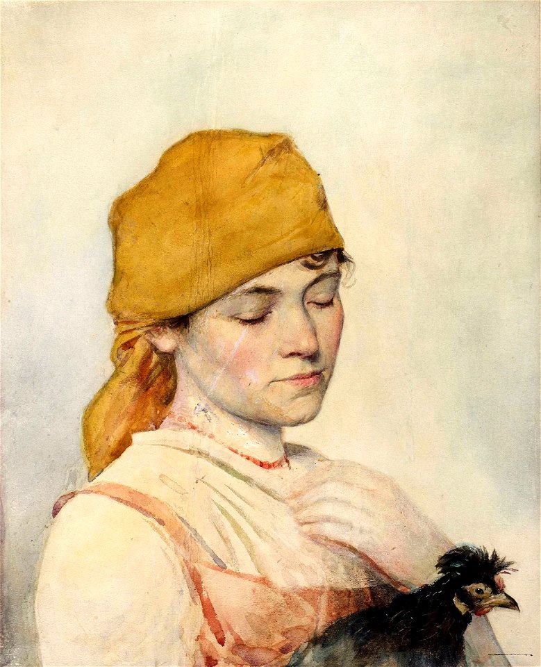 Fałat Woman with a hen