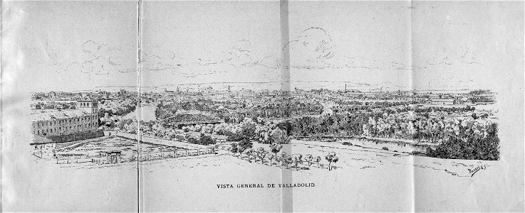 1885, España, sus monumentos y sus artes, su naturaleza e historia, Valladolid, Palencia y Zamora, Vista general de Valladolid, Passos