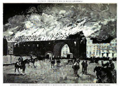 1884-07-15, La Ilustración Española y Americana, Incendio de la Real Armería en Madrid