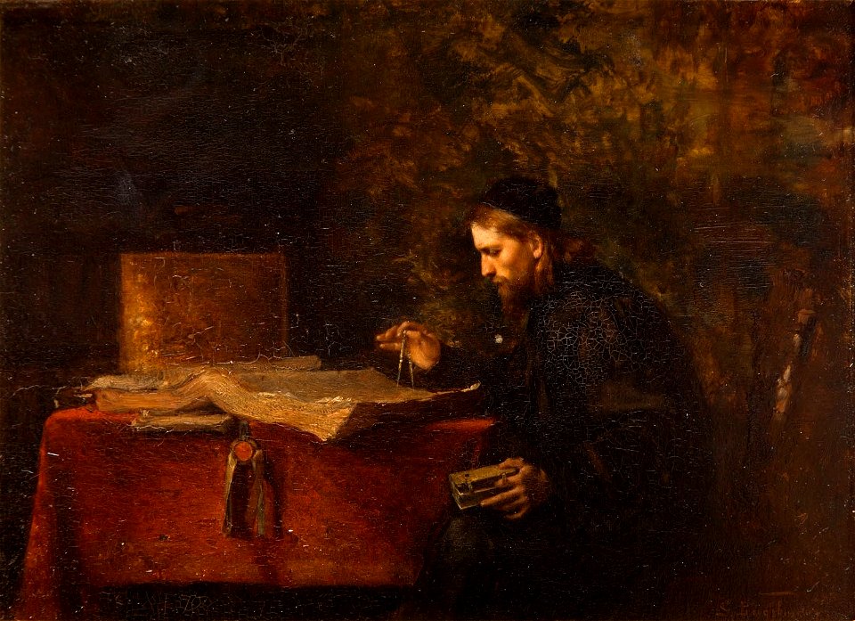 Szymon Buchbinder - Uczony w pracowni 1885