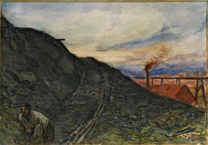 Constantin Meunier - Path descending from the slag heap
