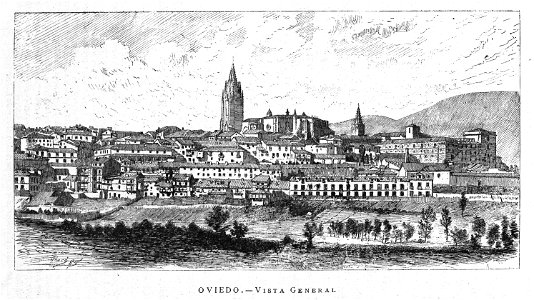 1885, España, sus monumentos y sus artes, su naturaleza e historia, Asturias y León, Oviedo, Vista general, Pascó