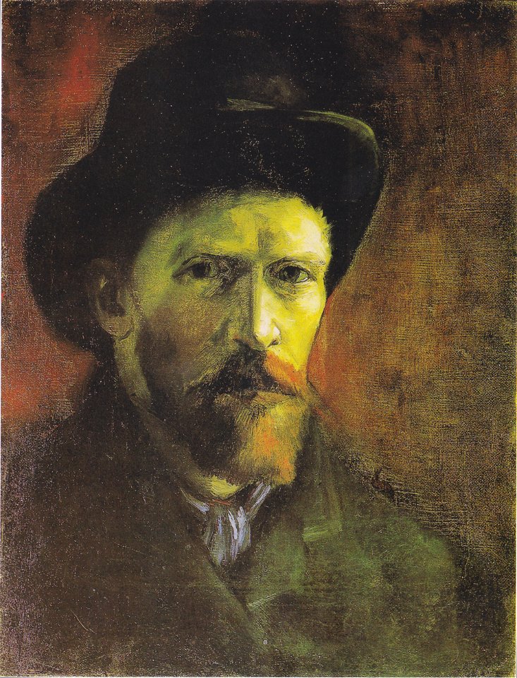 Van Gogh - Selbstbildnis mit dunklem Filzhut