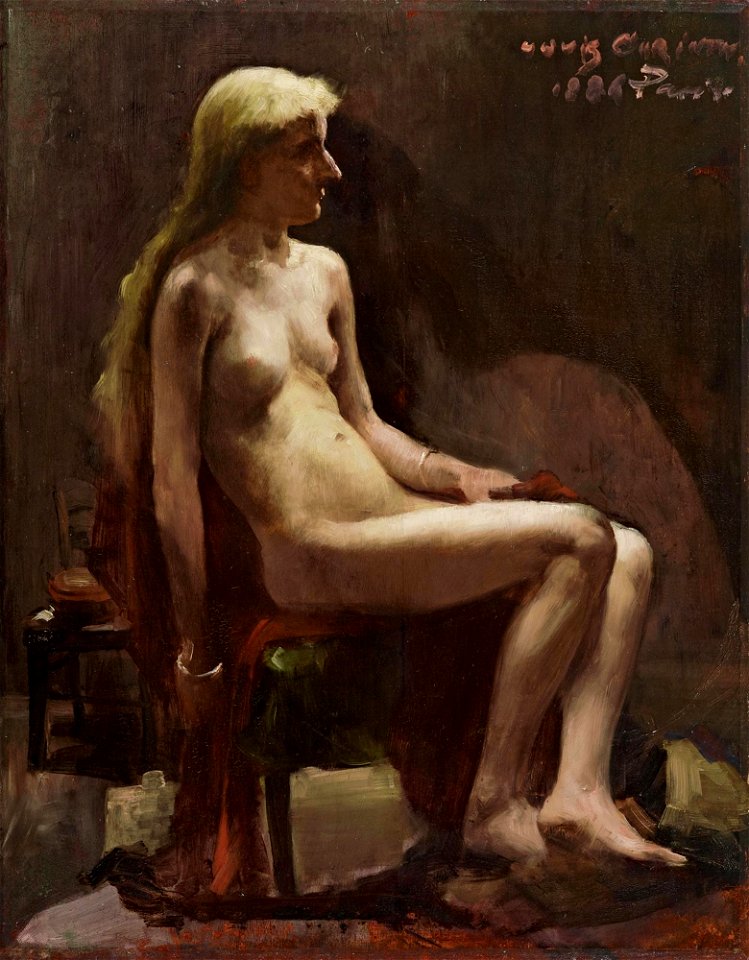 1886 Lovis Corinth Sitzender weiblicher Akt