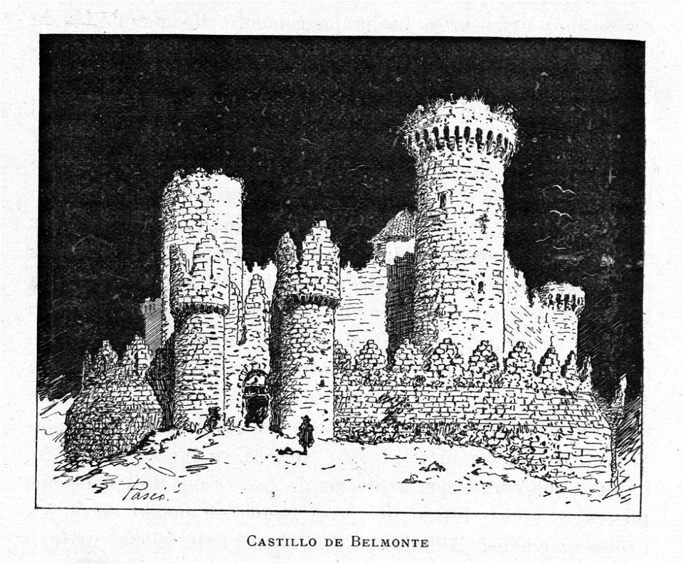1886, España, sus monumentos y sus artes, su naturaleza e historia, Castilla La Nueva, vol 2, Castillo de Belmonte, Pascó