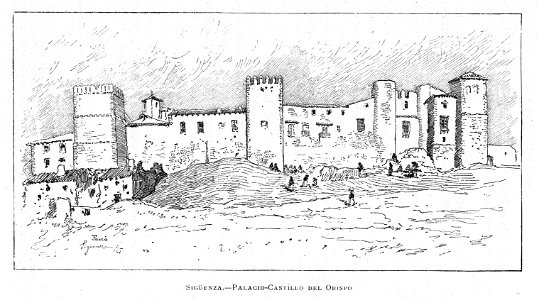 1886, España, sus monumentos y sus artes, su naturaleza e historia, Castilla La Nueva, vol 2, Palacio-castillo del Obispo, Sigüenza, Pascó