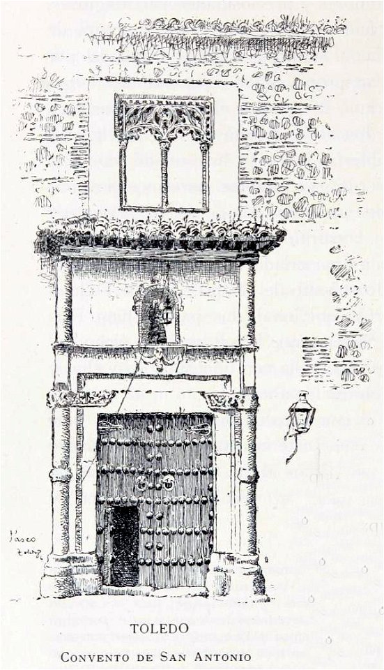1886, España, sus monumentos y sus artes, su naturaleza e historia, Castilla La Nueva, vol 3, Convento de San Antonio, Toledo, Pascó