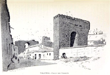 1886, España, sus monumentos y sus artes, su naturaleza e historia, Castilla La Nueva, vol 3, Calle del Charcón, Talavera, Pascó