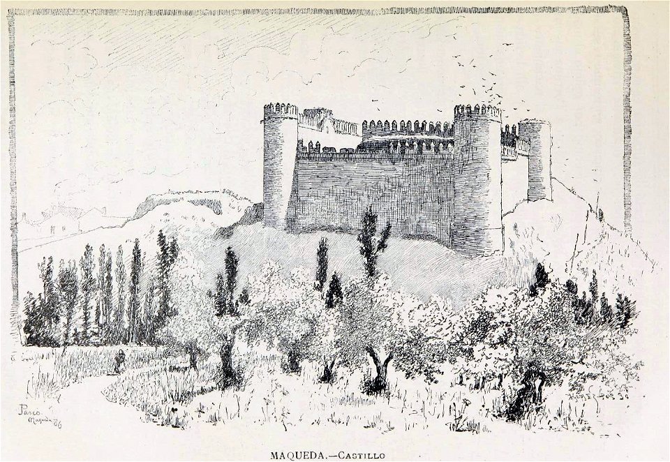 1886, España, sus monumentos y sus artes, su naturaleza e historia, Castilla La Nueva, vol 3, Castillo de Maqueda, Pascó