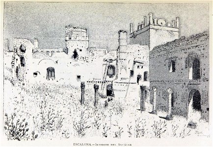 1886, España, sus monumentos y sus artes, su naturaleza e historia, Castilla La Nueva, vol 3, Interior del alcázar, Escalona, Pascó