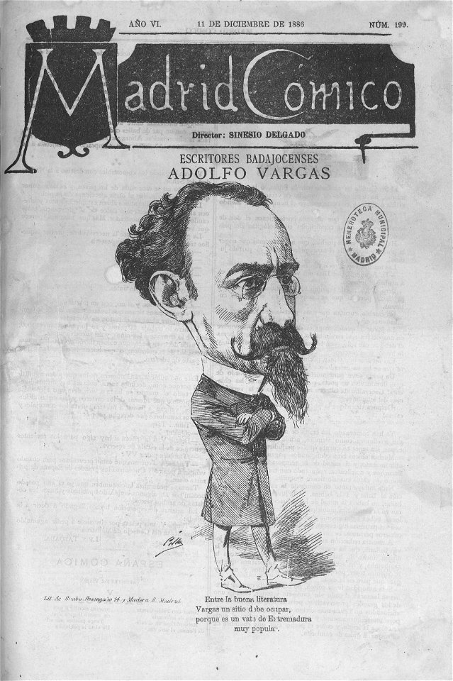 1886-12-11, Madrid Cómico, Adolfo Vargas, Cilla