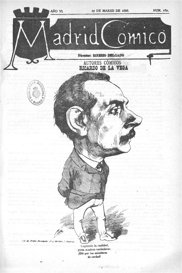 1886-03-27, Madrid Cómico, Ricardo de la Vega, Cilla