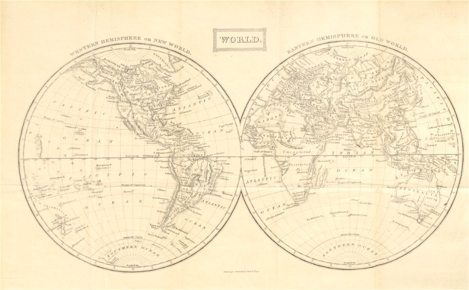 (1857) Map of THE WORLD