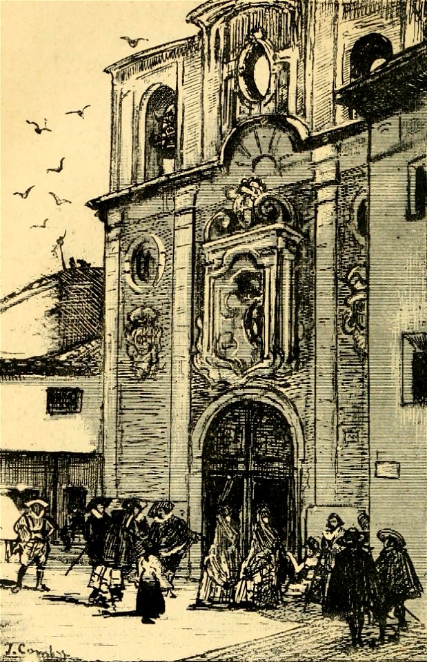 1887, Madrid viejo, Misa de hora en la iglesia de Jesús, Comba (cropped)