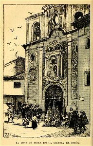 1887, Madrid viejo, Misa de hora en la iglesia de Jesús, Comba