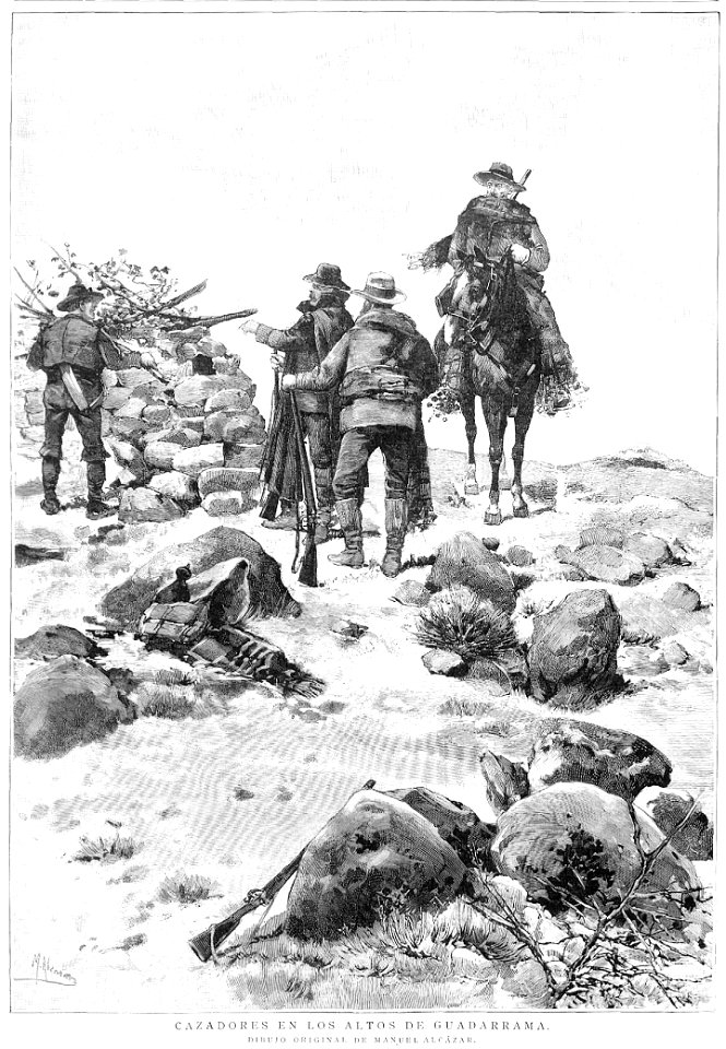 1887-01-30, La Ilustración Española y Americana, Cazadores en los altos de Guadarrama, Alcázar